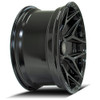22" 4PLAY 4P06 22x9 6x5.5 6x135 12mm Gloss Black Brushed Face & Tinted Clear Rim