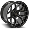 Set 4 24" 4PLAY 4P06 24x10 6x5.5 6x135 18mm Black Brushed Face & Tint Clear Rims