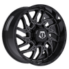 Set 4 18" TIS 544BM 2.0 Gloss Black w/ Milled Accents 18x9 Wheel 8x6.50 Rim 18mm