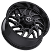 Set 4 18" TIS 544BM 2.0 Gloss Black w/ Milled Accents 18x9 Wheel 8x6.50 Rim 18mm