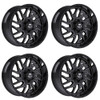 Set 4 18" TIS 544BM 2.0 Gloss Black Milled 18x9 Wheel 6x135 6x5.5 +18mm Rim