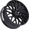 22" TIS 566B 22x12 8x180 -44mm Wheel Gloss Black & Painted Lip Logo Lifted Rim