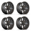 Set 4 20" 4PLAY 4P06 Satin Black 20x9 6x5.5 6x135 0mm Wheels Truck Suv Rims