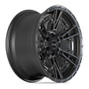 Set 4 17" 4PLAY 4PS01 Satin Black 17x9 6x5.5 6x135 -6mm Lifted Truck Suv Rims