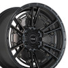 Set 4 17" 4PLAY 4PS01 Satin Black 17x9 6x5.5 6x135 -6mm Lifted Truck Suv Rims