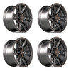 Set 4 20" 4PLAY 4PS20 Satin Black 20x9 5x5 5x5.5 -6mm Wheels Lifted Truck Rims