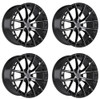 Set 4 22" TIS Motorsports 504MB Machined & Black 22x10 Wheels 6x5.5 Rims 24mm