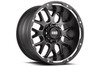 Set 4 20" Grid Offroad GD02 20x9 5x5 5x5.5 15mm Wheels Matte Black Milled Rims