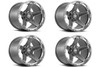 Set 4 17" Grid Offroad GD04 17x9 5x5 5x5.5 -12mm Gloss Graphite Milled Wheels
