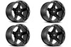 Set 4 17" Grid Offroad GD04 17x9 5x5 5x5.5 -12mm Wheels Matte Black Lifted Rims