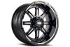 Set 4 20" Grid Offroad GD10 20x9 5x5 5x5.5 15mm Wheels Gloss Black Milled Rims