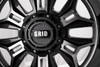 Set 4 17" Grid Offroad GD11 17x9 5x4.5 5x5 15mm Wheels DDT Gloss Black Lip Rims