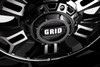 Set 4 17" Grid Offroad GD11 17x9 5x4.5 5x5 15mm Wheels DDT Gloss Black Lip Rims