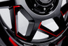 17" Grid Offroad GD14 17x9 6x135 6x5.5 0mm Wheel Gloss Black Red Truck Suv Rim