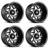 Set 4 20" Grid Offroad GD14 20x9 6x135 6x5.5 0mm Matte Anthracite Black Lip Rims