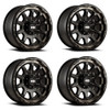 Set 4 20" Grid Offroad GD15 20x9 6x120 10mm Wheels DDT Matte Black Lip Rims