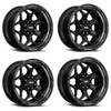 Set 4 20" Grid Offroad GD16 20x10 6x135 6x5.5 -25mm Wheels DDT Gloss Black Rims