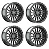 Set 4 17" Hostile H137 Battle 17x9 6x5.5 0mm Wheels Asphalt Truck Suv Rims