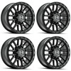 Set 4 20" Hostile H135 Ridgecrest 20x9 8x180 1mm Wheels Asphalt Truck Rims