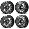 Set 4 22" Hostile H131 22x10 8x170 -25mm Syclone Wheel Blade Cut Truck Rims