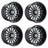 Set 4 22" Hostile H127 Titan 22x12 8x170 -44mm Wheels Blade Cut Truck Rims