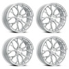 Set 4 18" Dolce Performance Aria 18x8.5 5x112 35mm Gloss Silver Machined Wheels