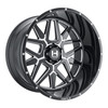 Set 4 20" Hostile H128 Diablo 20x10 6x135 -19mm Wheels Blade Cut Lifted Rims