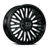 Set 4 24" Dolce Lusso 24x10 6x135 6x5.5 25mm Glossy Black Floating Cap Wheels