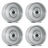 Set 4 22" Dolce Trento 22x10.5 5x112 5x4.5 40mm Sliver Brush Face Floating Caps