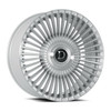 Set 4 22" Dolce Trento 22x10.5 5x112 5x4.5 40mm Sliver Brush Face Floating Caps