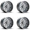 Set 4 22" TIS 547C Chrome Plated 22x10 Wheels 6x135 6x5.50 -19mm Rims For GMC