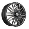 22" XF Dually XF-240 Dually Gloss Black & Milled 22x8.25 Front Wheel 8x200 110mm