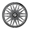 24" XF Dually XF-240 Dually Gloss Black & Milled 24x8.25 Front Wheel 8x200 110mm