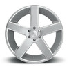 22" DUB S218 Baller 22x9.5 6x135 30mm Gloss Silver Brushed Wheel Truck Suv Rim