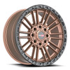 Set 4 22" Vortek VRT-604 Matte Bronze With Black Bead Ring 22x10 Wheels 8x170 8x180 -18mm Rims
