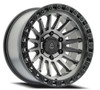 17" Arena Mesa 17x9 5x5 -12mm Wheel Satin Gun Metal Center Satin Black Lip Rim