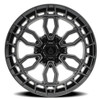 Set 4 22" Arena Recon 22x9.5 6x135 20mm Glossy Black Center Machined DDT Lip Rim