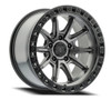 17" Arena Mission 17x9 5x5 -12mm Wheel Satin Gunmetal Center Satin Black Lip Rim
