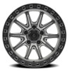 17" Arena Mission 17x9 5x5 -12mm Wheel Satin Gunmetal Center Satin Black Lip Rim