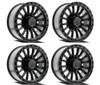Set 4 20" Arena Mission 20x9 8x6.5 20mm Satin Black Wheels For Chevy GMC Ford