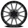 Set 4 20" Arena Mission 20x9 6x5.5 0mm Satin Gun Metal Center Satin Black Lip