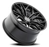 Set 4 22" Select Syndicate Glossy Black Machined DDT 22x9 Wheels 5x120 20mm Rims