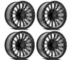 Set 4 20" Arena Mission 20x9 8x180 0mm Satin Gun Metal Center Satin Black Lip
