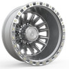 22" Arena Dually Mission Rear 22x8.25 8x200 -202mm Gloss Silver Machined Wheel