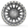 22" Arena Dually Mission Rear 22x8.25 8x210 -220mm Gloss Silver Machined Wheel