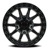 17" Arena Mission 17x9 5x5 -12mm Satin Black Wheel Lifted For Jeep Truck Rim