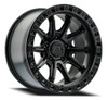 Set 4 17" Arena Mission 17x9 5x5 -12mm Satin Black Wheels Lifted For Jeep Rims