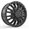 22" Arena Dually Mission Front 22x8.25 8x200 105mm Glossy Black Wheel Truck Rim