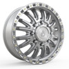 22" Arena Dually Mission Front 22x8.25 8x200 105mm Gloss Silver Machined Wheel