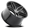 Set 4 20" Select Shadow Glossy Black Brushed DDT 20x10.5 Wheels 5x112 38mm Rims
